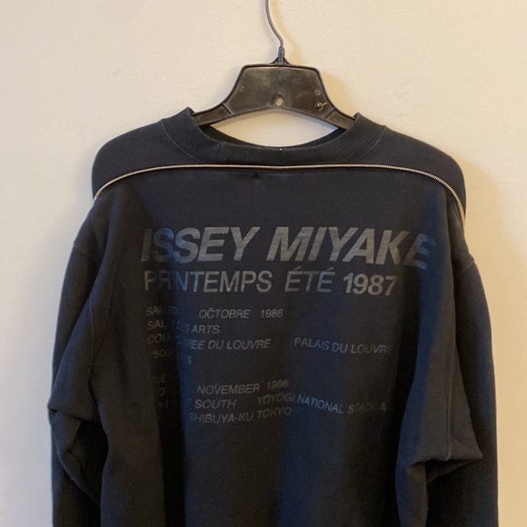 ISSEY MIYAKE | Vintage Black Printemps 1987 cotton zipper sweatshirt Men size M - Picture 2 of 9